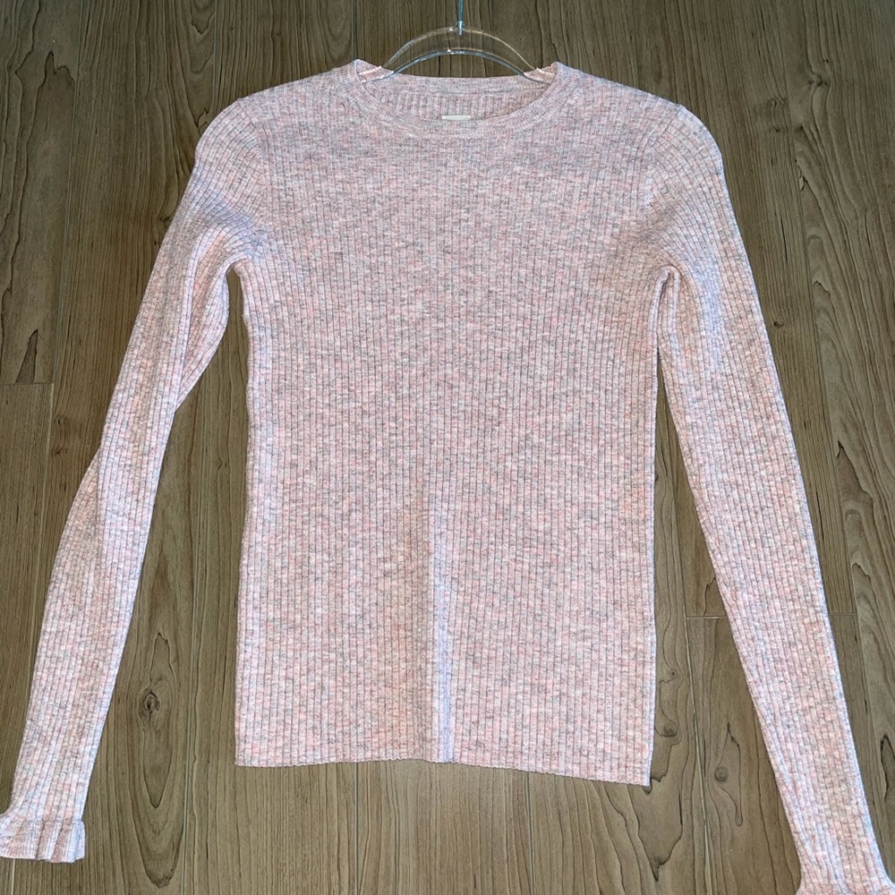 Rebecca Taylor La Vie Pink ribbed top SZ XS